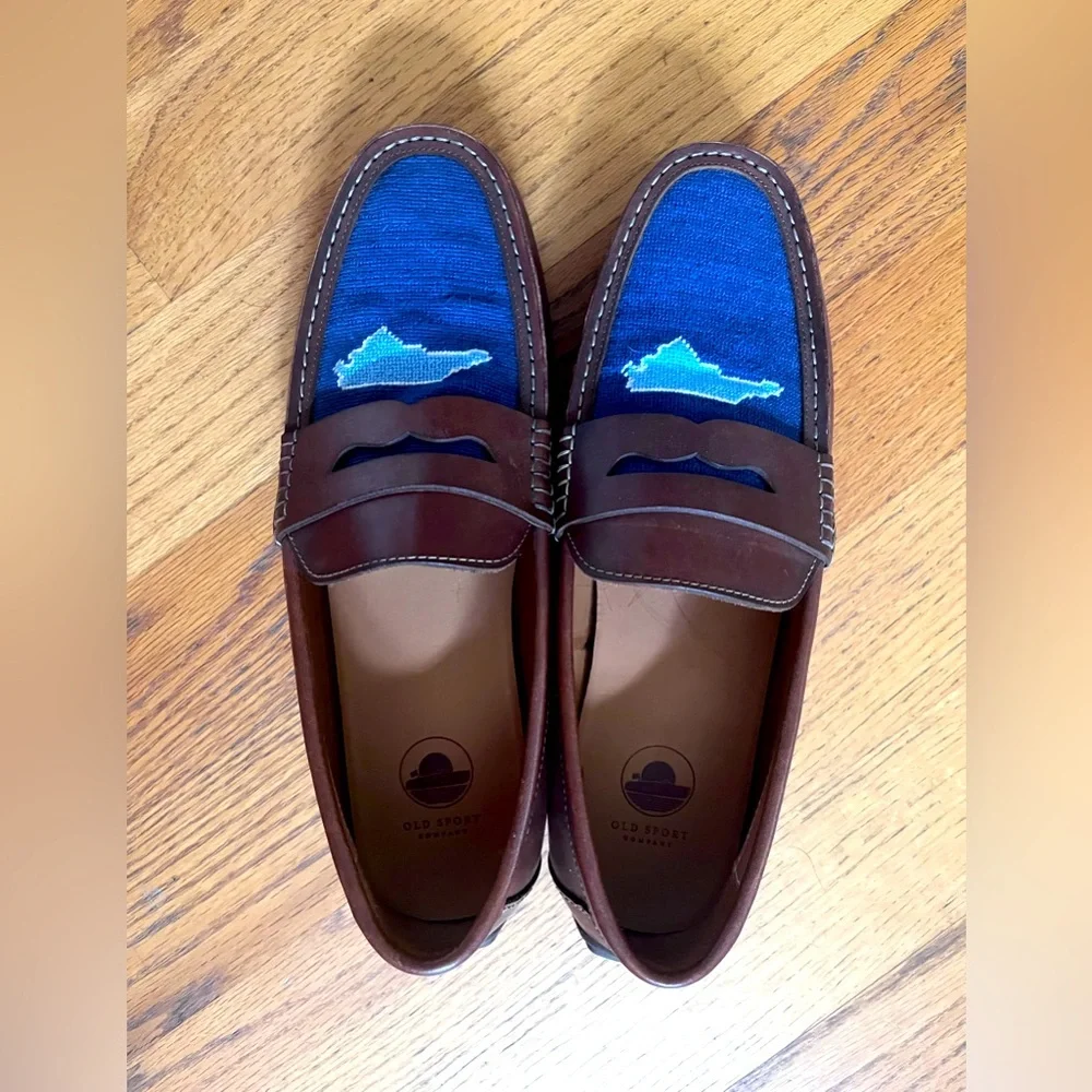 Old Sport Company needlepoint loafers, new without tags, size 12.5